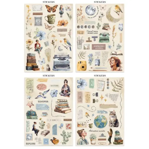 Stamperia Secret Diary Junk Journal Stickers Backgrounds Cut Outs lehtio