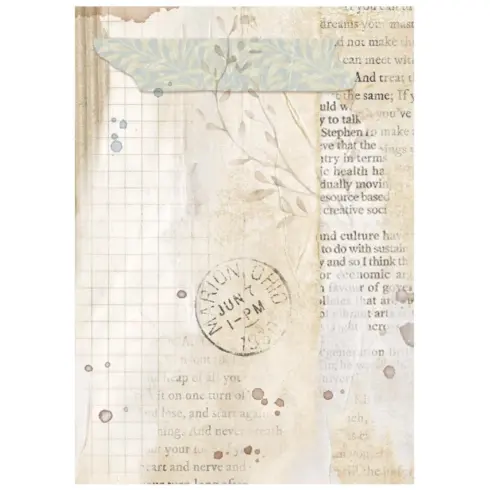 Stamperia Secret Diary Mini Rice Paper Backgrounds riisipaperi 8 kpl 7