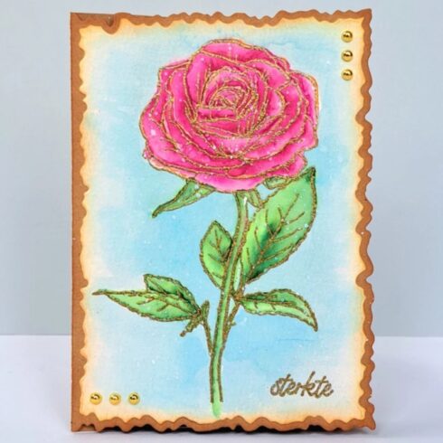 Studio Light Clear Stamp – Single Rose leimasin