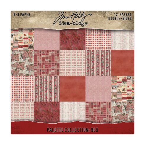 Tim Holtz Idea-ology – Palette Collection Red paperilajitelma 20 x 20 cm
