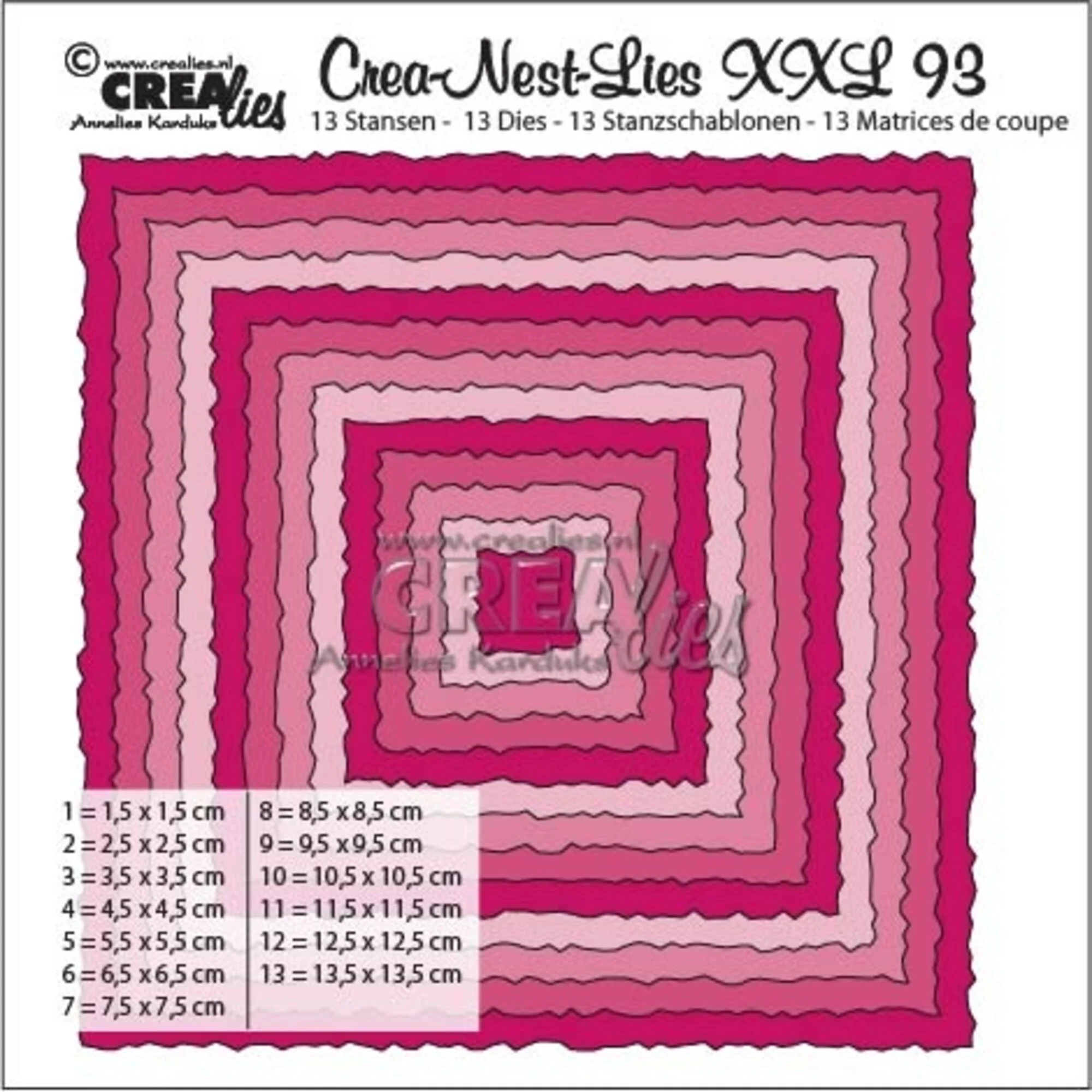 Crealies stanssi – SQUARES WITH ROUGH EDGES - Image 5