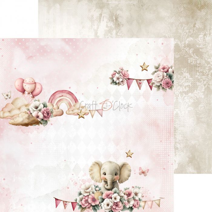 Craft O’Clock – Baby Girl Universe paperilajitelma 20 x 20 cm - Image 3