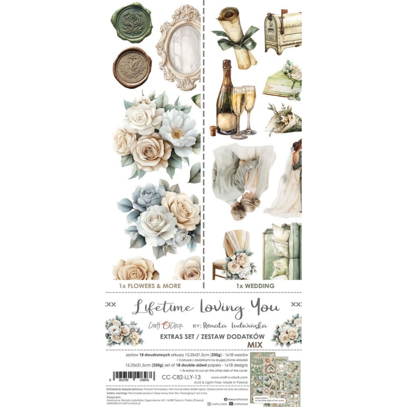 Craft O'Clock Lifetime Loving You Extras Set MIX leikekuvat 15 x 30 cm
