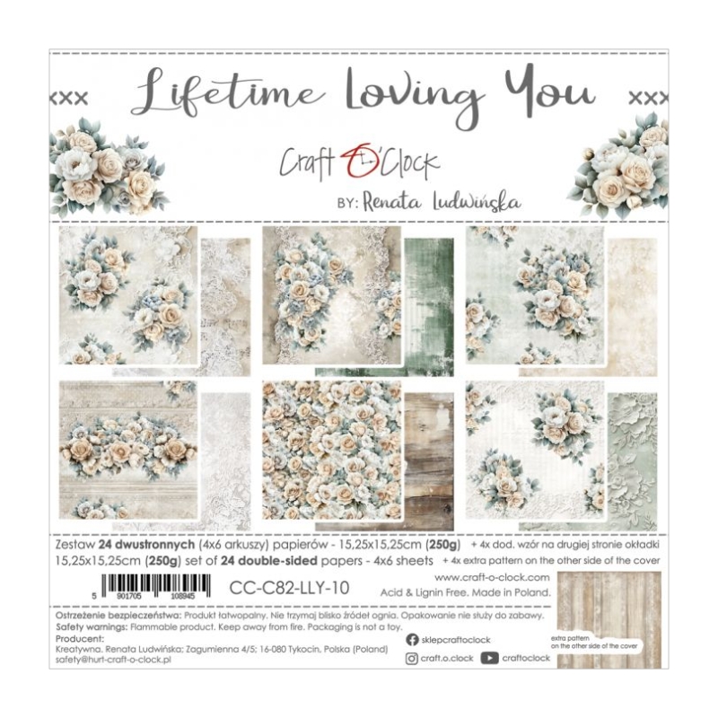 Craft O’Clock Lifetime Loving You paperilajitelma 20 x 20 cm