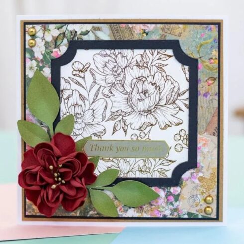 Crafters Companion Foiled Vellum Heirloom Patterns kuultopaperi foilattu 20 x 20 cm 24 kpl 3