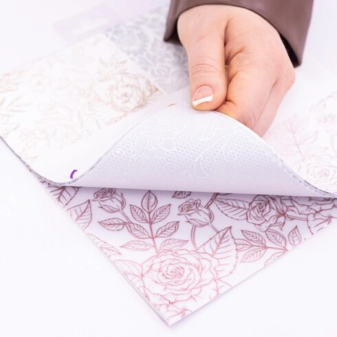 Crafters Companion Foiled Vellum Heirloom Patterns kuultopaperi foilattu 20 x 20 cm 24 kpl 5