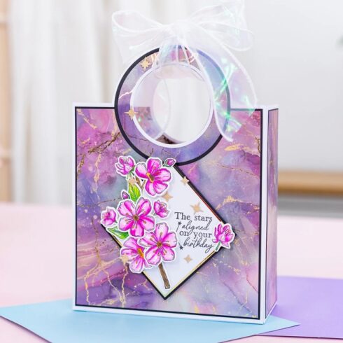 Crafters Companion Stamp and Die stanssi ja leimasin – Lunar Blooms FLORAL HARMONY 3