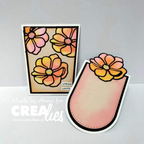 Crealies ATC ARCH WITH STITCH 3