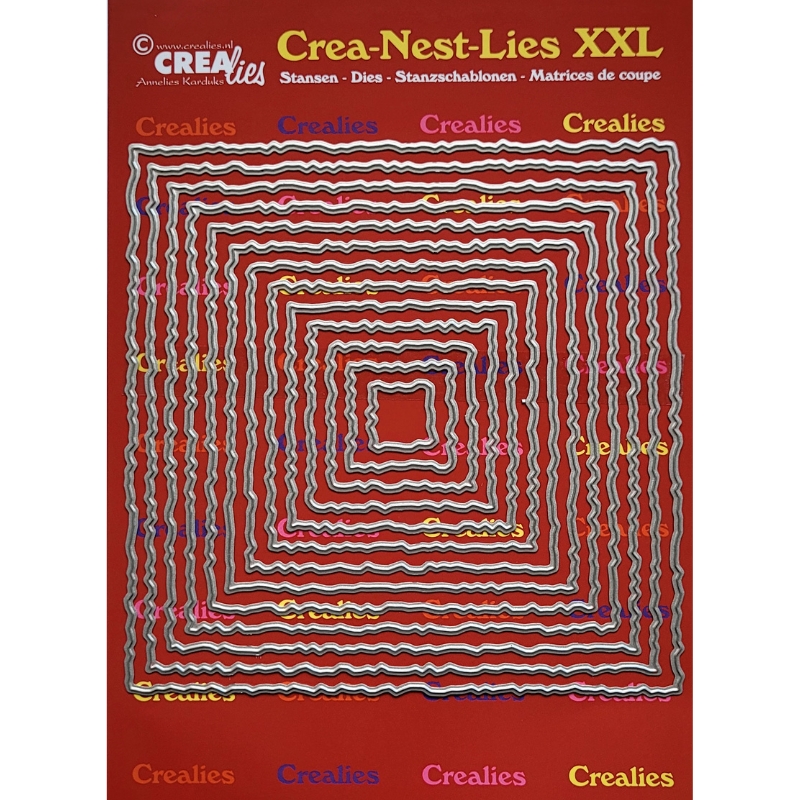 Crealies SQUARES WITH ROUGH EDGES stanssi