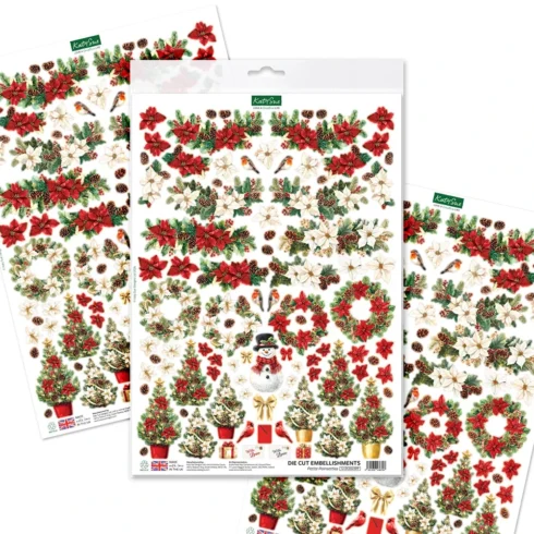 Katy Sue Designs – Petite Poinsettias 3D-arkit (3 kpl) A4