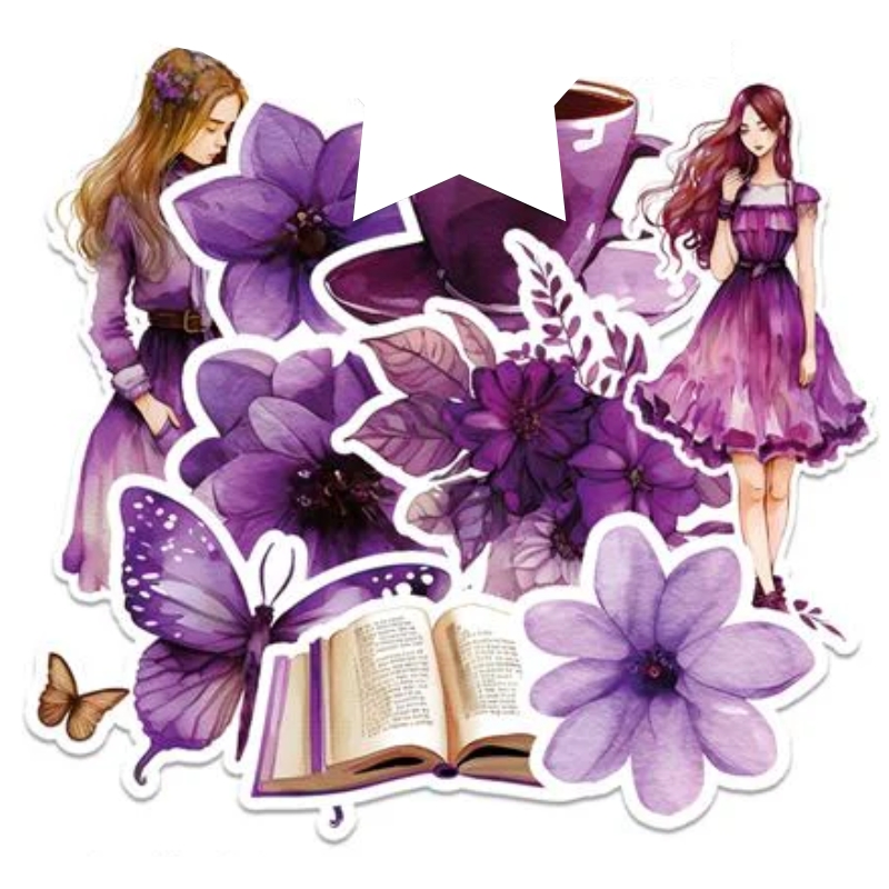 Paper Favourites Die-Cuts – Purple Life leikekuvat (20 kpl)