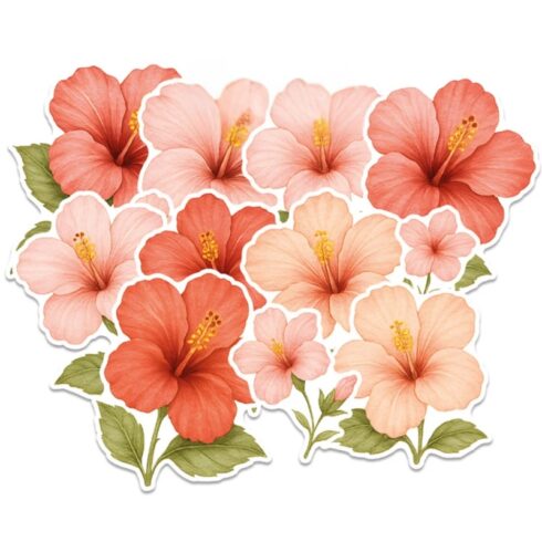 Paper Favourites Die-Cuts – Hibiscus leikekuvat (24 kpl)