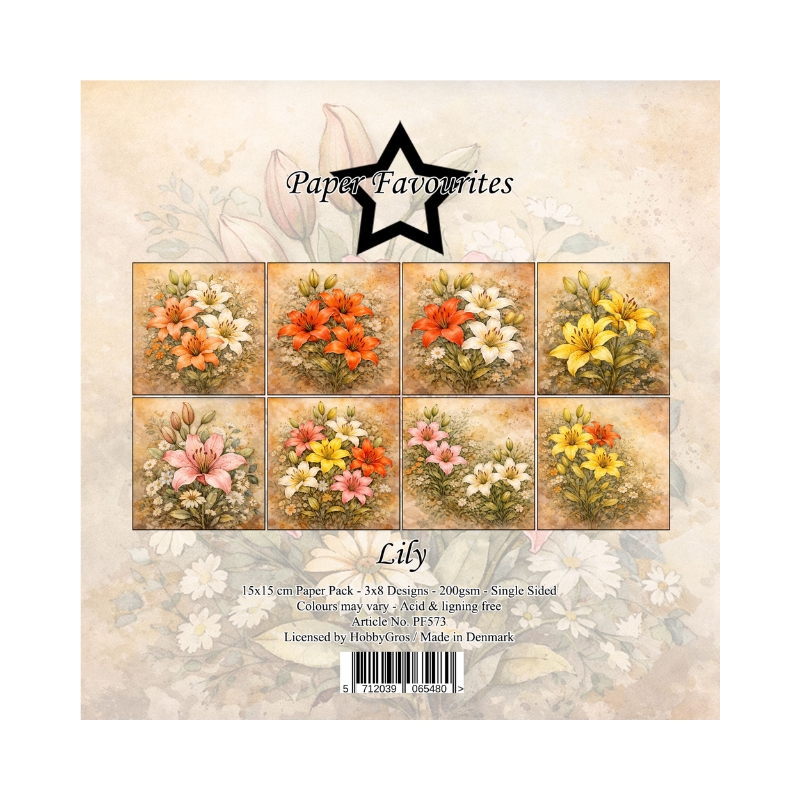 Paper Favourites Lily paperilajitelma 15 x 15 cm