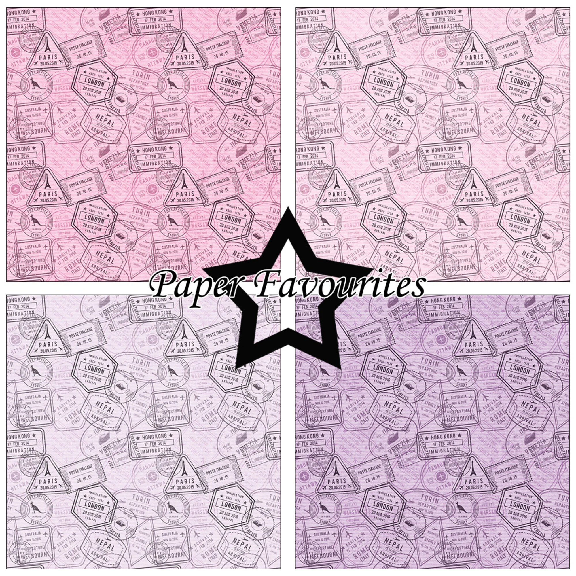 Paper Favourites – Postage Stamp 1 paperilajitelma 15 x 15 cm - Image 2