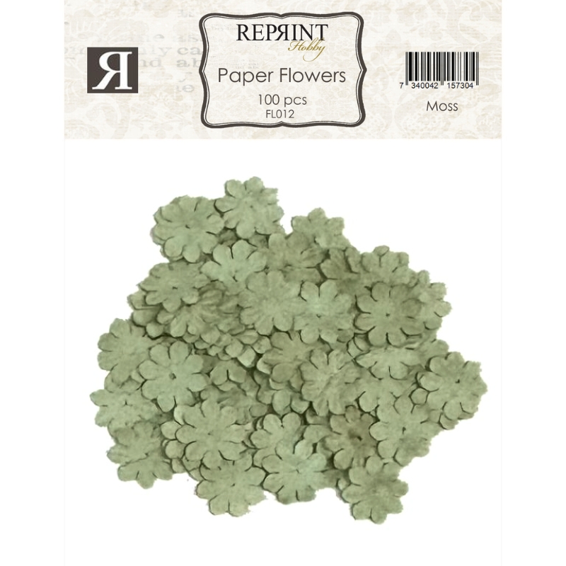 Reprint – Mini Paper Flowers Moss Paperikukat (100kpl)