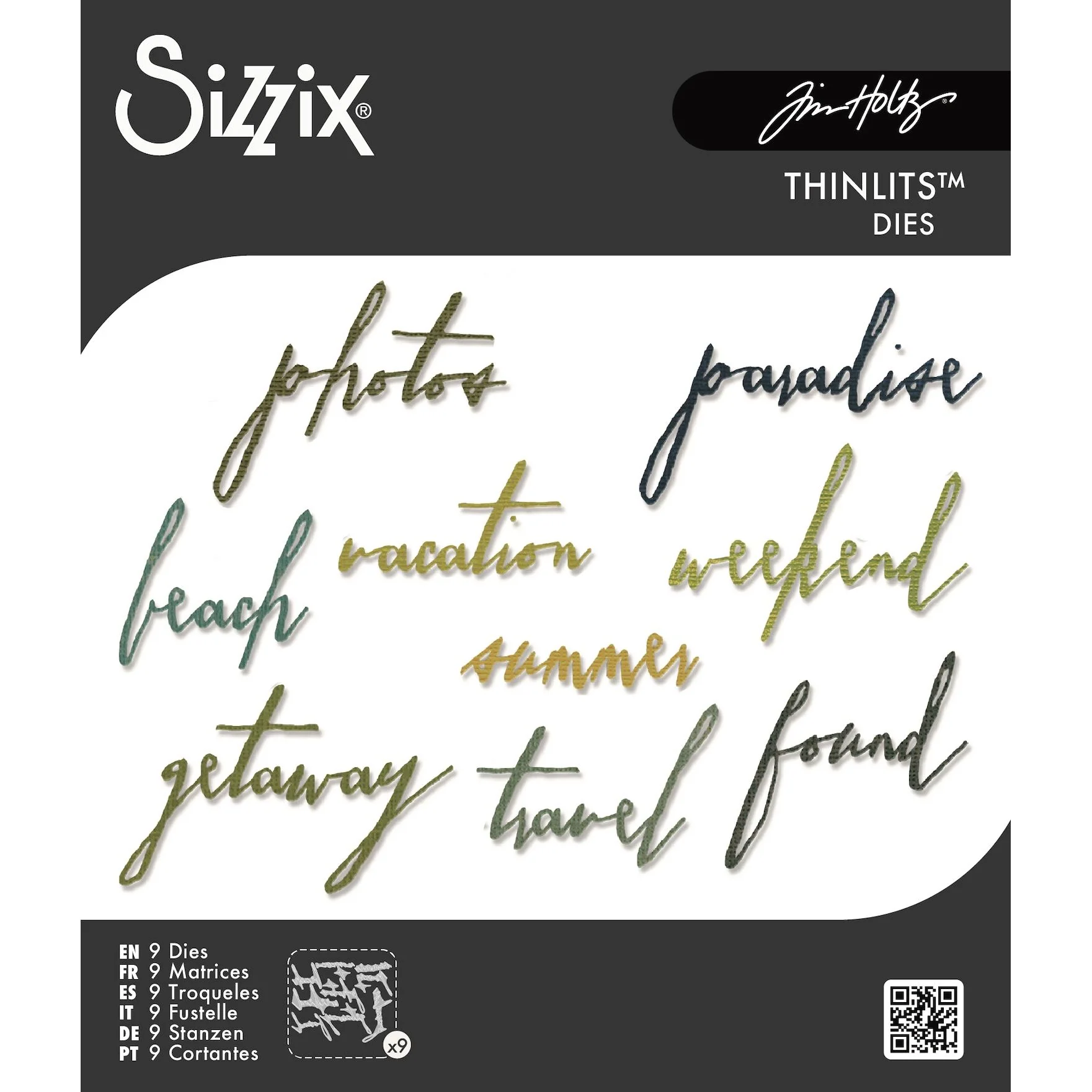 Sizzix Tim Holtz Thinlits HANDWRITTEN VACATION stanssi