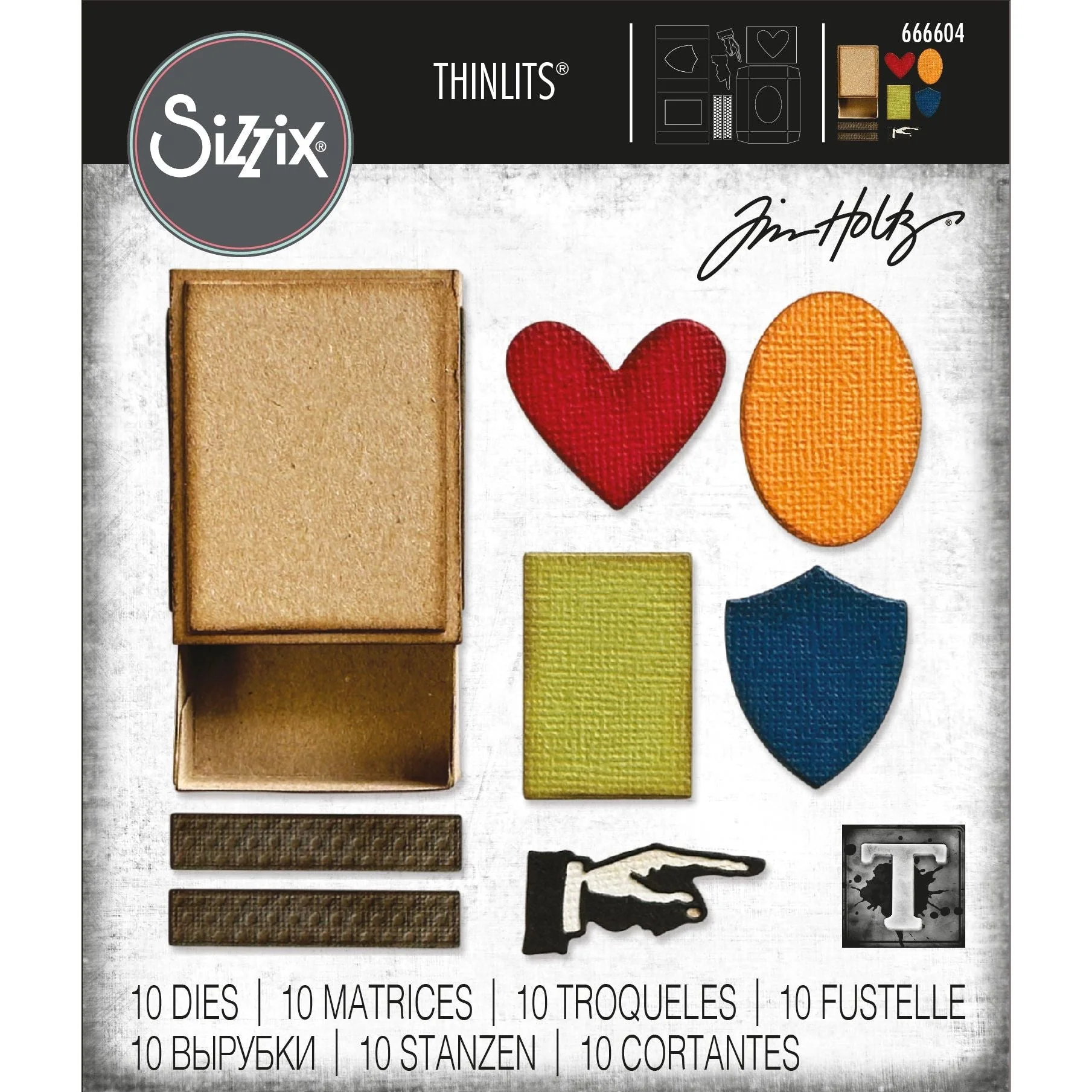 Sizzix Tim Holtz Thinlits VAULT MATCHBOX stanssi