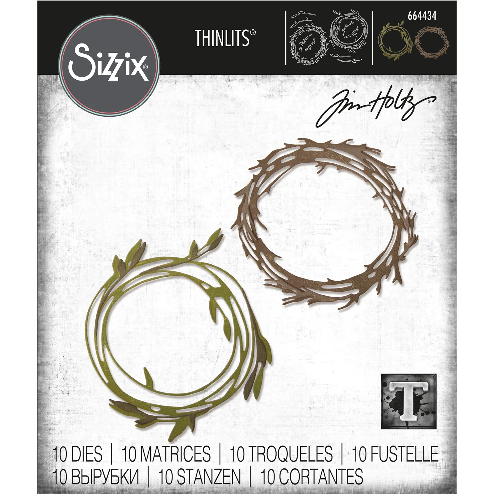 Sizzix Tim Holtz Thinlits stanssi – FUNKY WREATHS