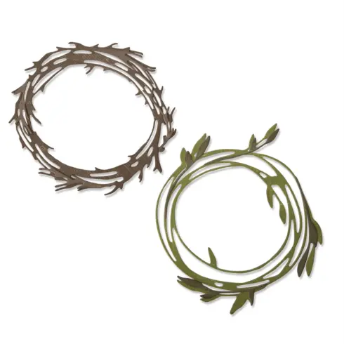 Sizzix Tim Holtz Thinlits stanssi – FUNKY WREATHS1