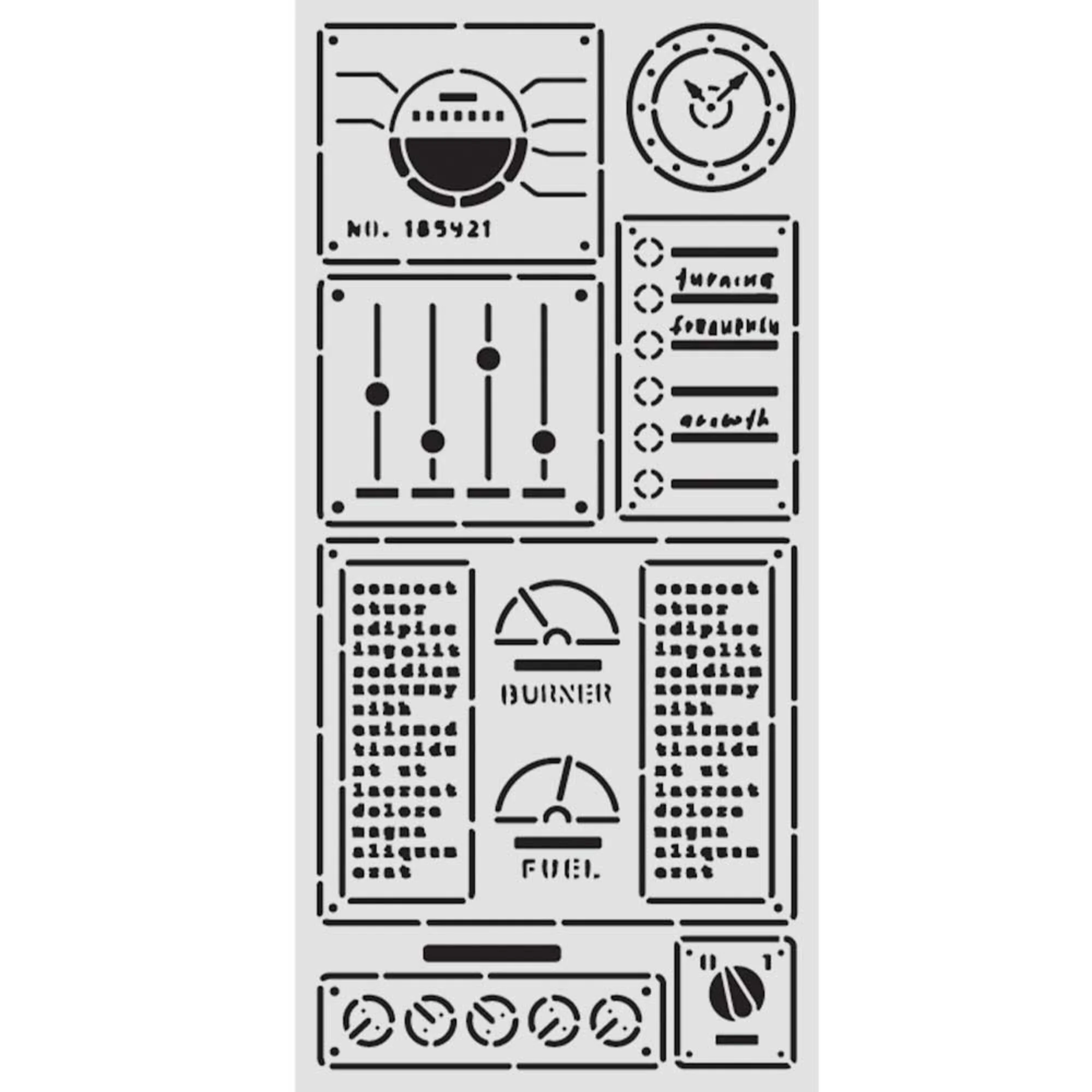 Stamperia A New Beginning Control Panel sapluuna 12 x 25 cm
