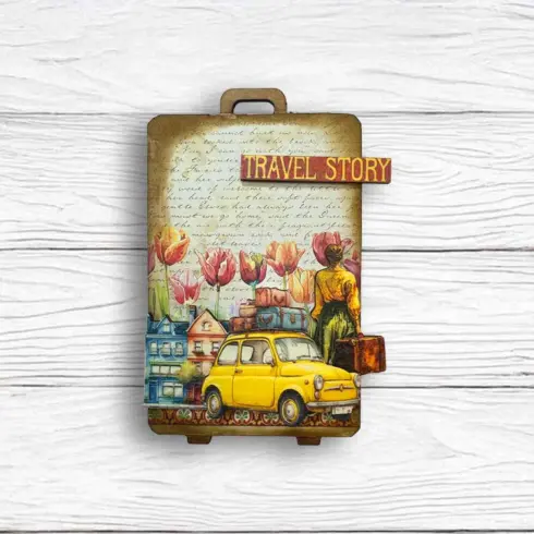 Stamperia – Art of Travelling Junk Journal Stickers Backgrounds Cut Outs lehtio
