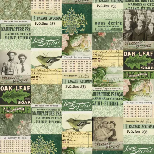 Tim Holtz Idea ology Palette Collection Green paperilajitelma1