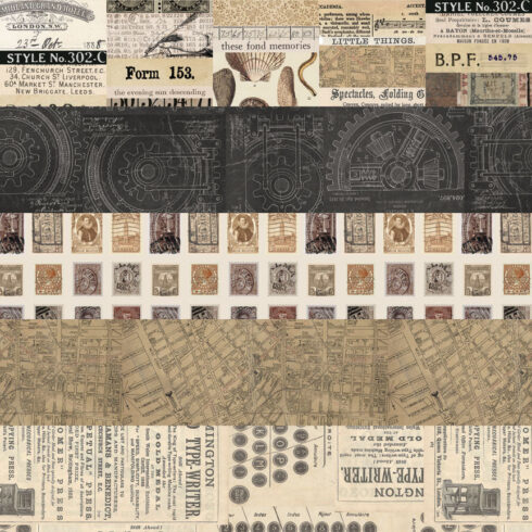 Tim Holtz Idea ology Palette Collection Neutral paperilajitelma11