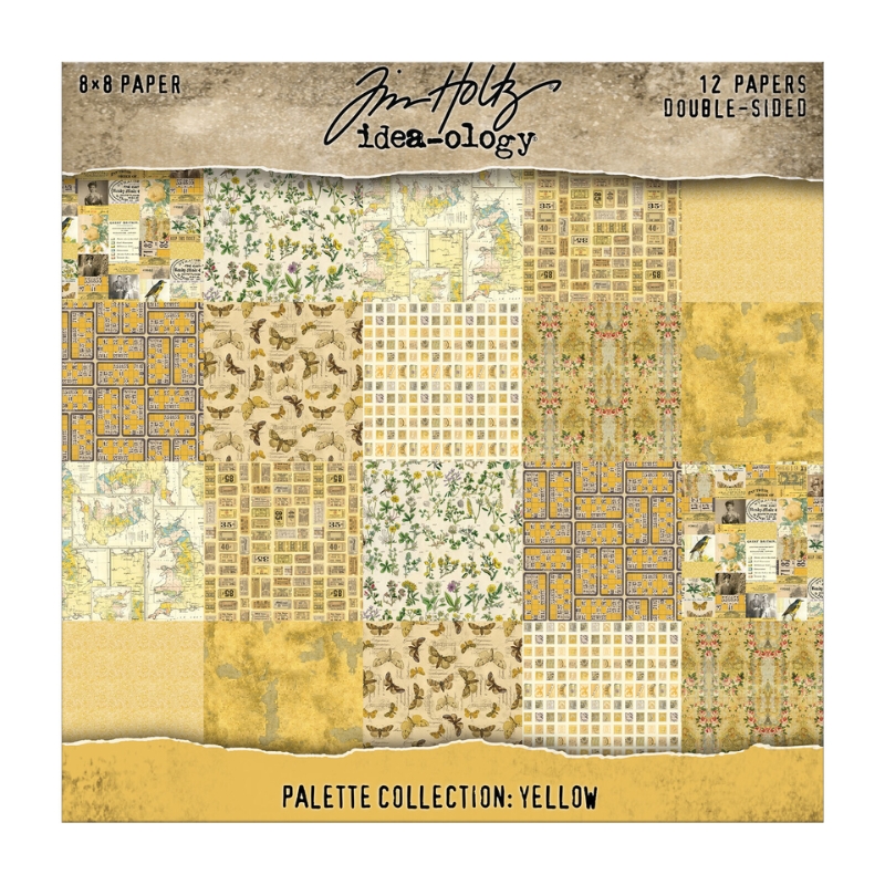 Tim Holtz Idea-ology Palette Collection Yellow paperilajitelma 20 x 20 cm