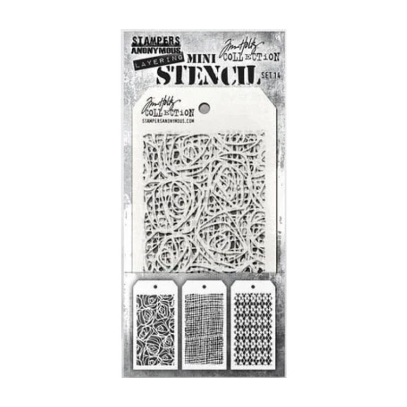 Tim Holtz Stampers Anonymous Mini Set #14 sapluunat (3kpl)