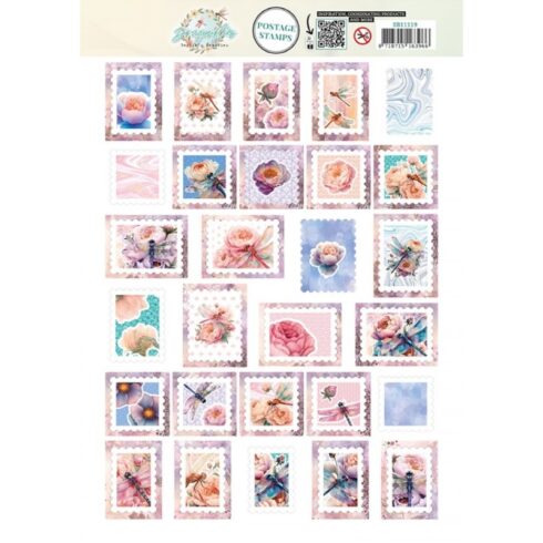 Berrie’s Beauties – Dragonflies Postage Stamp leikekuvat (28 kpl)