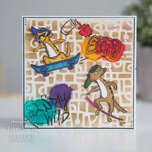 Creative Expressions Clear Stamp Skate Kats leimasinsetti 2
