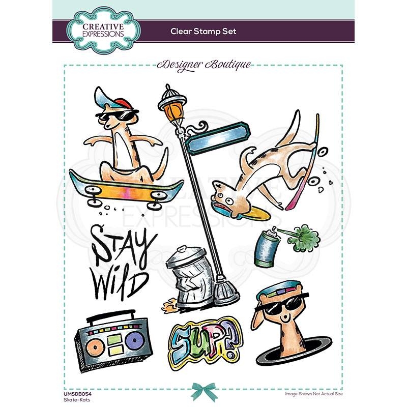 Creative Expressions Clear Stamp – Skate-Kats leimasinsetti