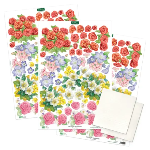 Katy Sue Designs Card Making Kit Flower Patch Pots Korttipakkaus10