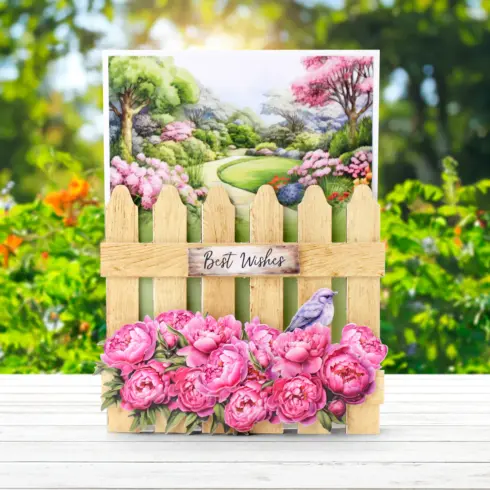 Katy Sue Designs Card Making Kit Pretty Petals Picket Fence Korttipakkaus3