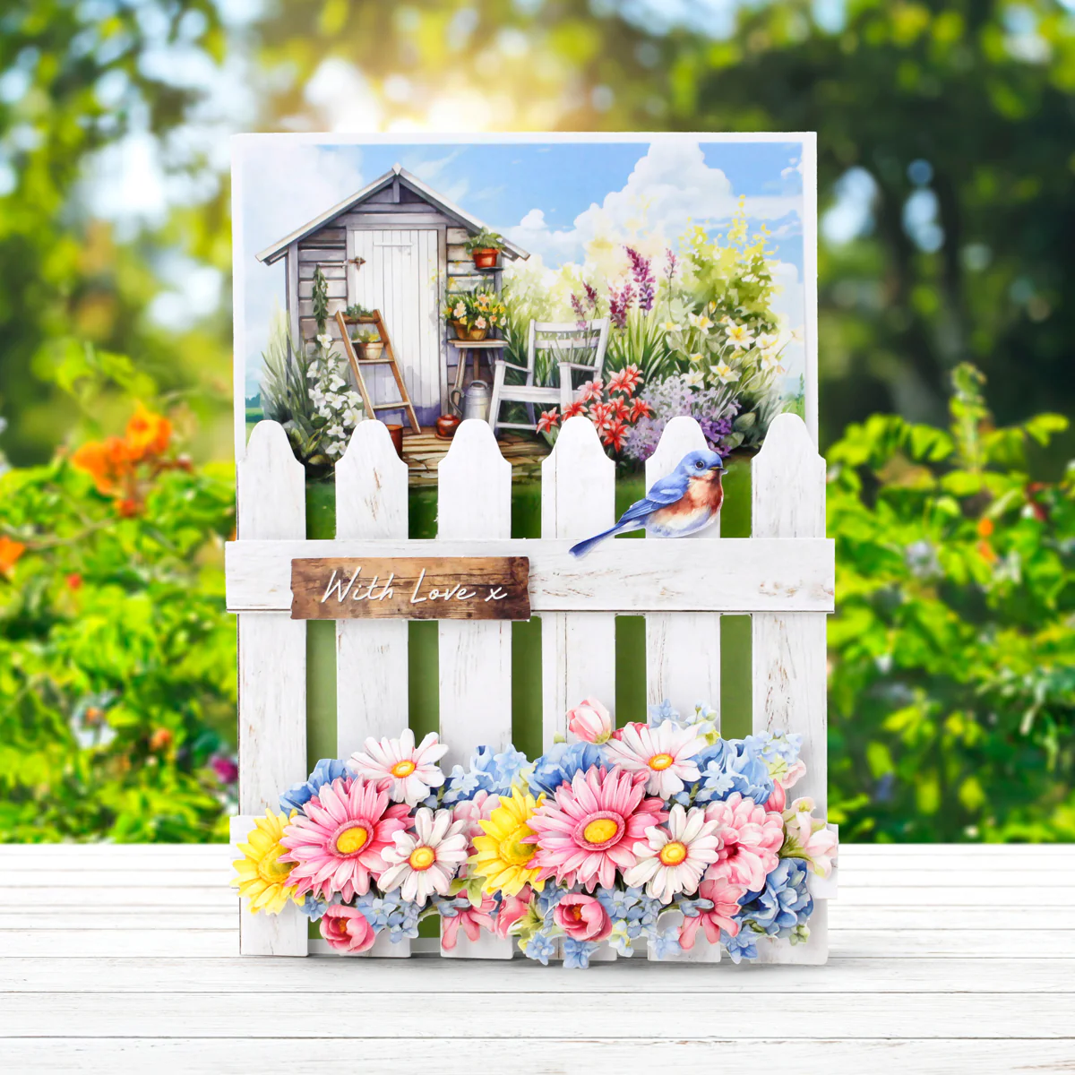 Katy Sue Designs Card Making Kit – Pretty Petals Picket Fence Korttipakkaus (8 kpl) - Image 6
