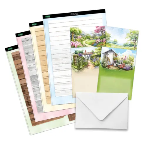 Katy Sue Designs Card Making Kit Pretty Petals Picket Fence Korttipakkaus5