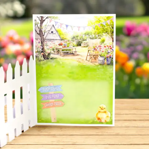 Katy Sue Designs Card Making Kit Spring Garden Picket Fence Korttipakkaus1