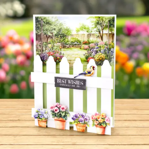 Katy Sue Designs Card Making Kit Spring Garden Picket Fence Korttipakkaus2