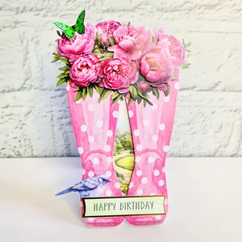 Katy Sue Designs Card Making Kit Wonderful Wellington Boots Korttipakkaus8