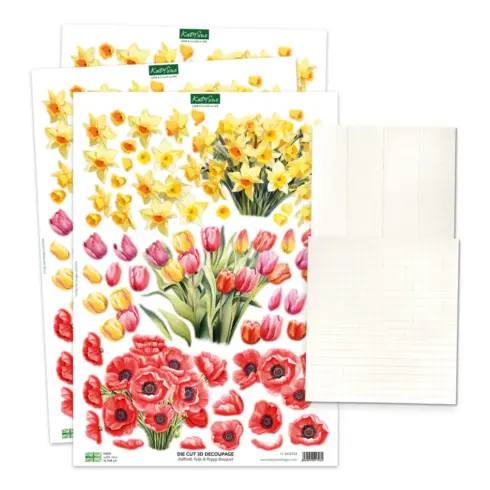 Katy Sue Designs Card Making Kit – Watering Can Blossoms Blooms Korttipakkaus 8 kpl