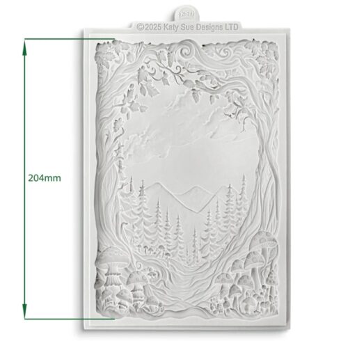 Katy Sue Designs Cosmic Shimmer Enchanted Forest Scene Silicon Mould muotti 2