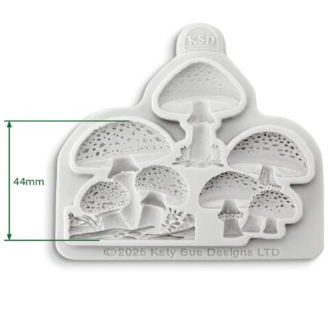 Katy Sue Designs Cosmic Shimmer Toadstool Trio Silicon Mould muotti 2