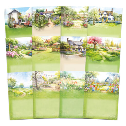 Katy Sue Designs – Picket Fence Scene Stash paperilajitelma (24 kpl)