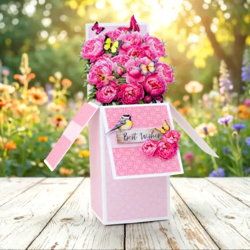 Katy Sue Designs Pop Up Card Making Kit Blooming Box Bouquets Korttipakkaus6