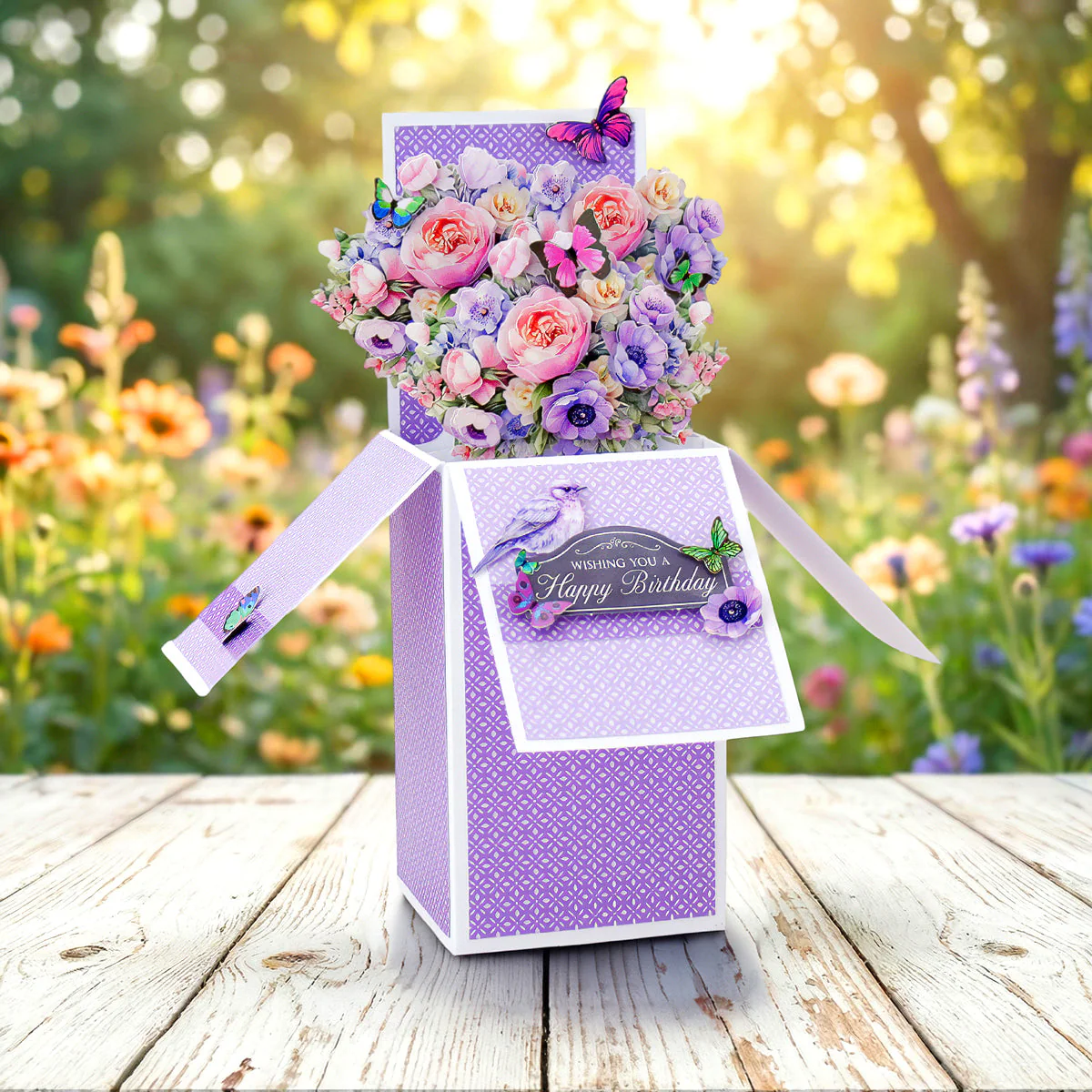 Katy Sue Designs Pop Up Card Making Kit – Blooming Box Bouquets Korttipakkaus (8 kpl) - Image 3