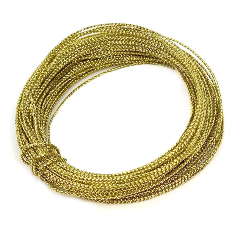 Metallic Cord nyöri metallinhohtoinen kulta 15m