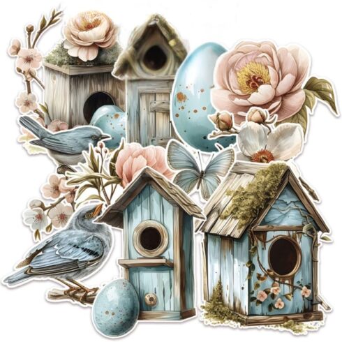 Paper Favourites Die-Cuts – Bird House leikekuvat (20 kpl)