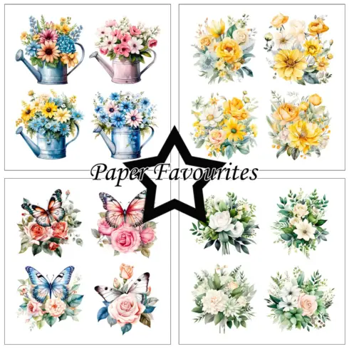 Paper Favourites Floral Spring paperilajitelma1