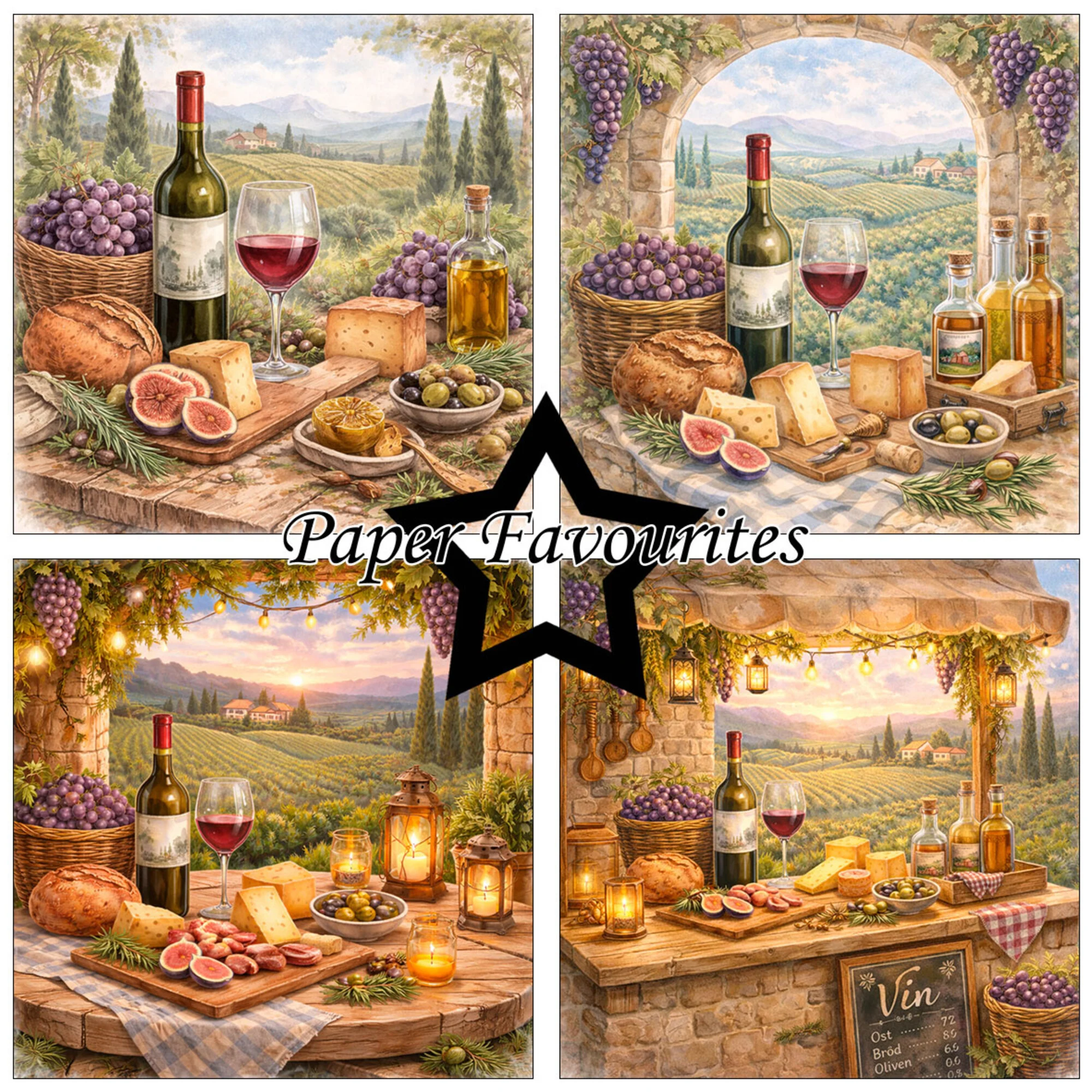 Paper Favourites – Provence paperilajitelma 15 x 15 cm - Image 2