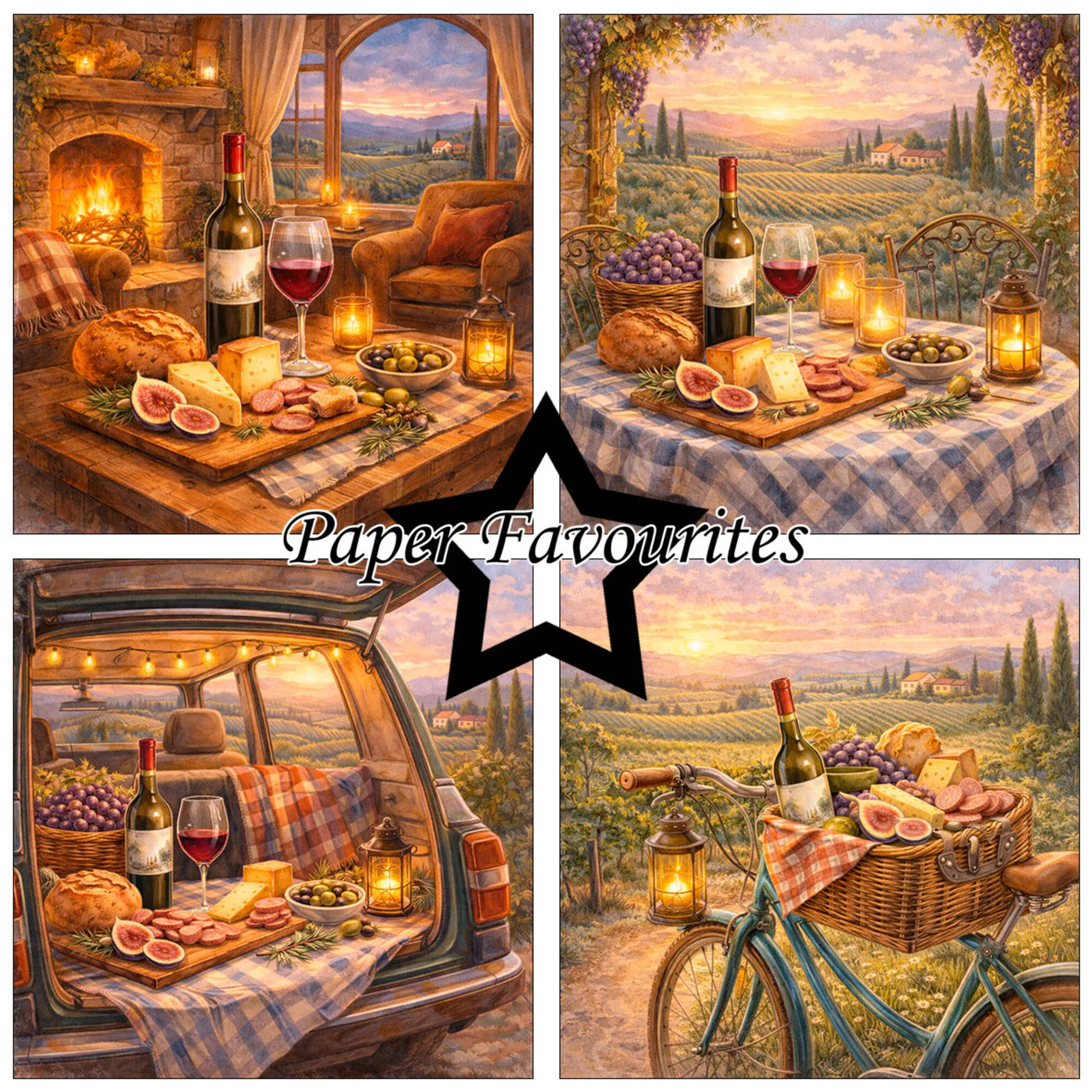 Paper Favourites – Provence paperilajitelma 15 x 15 cm - Image 3